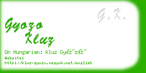 gyozo kluz business card